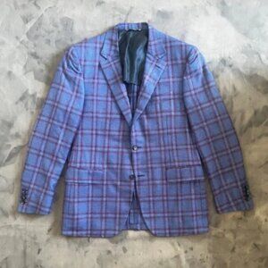 Canali Exclusive Silk/Cashmere Plaid Blazer